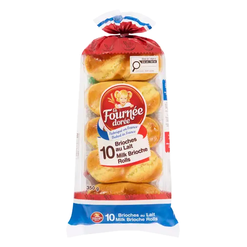 Rolls Milk Brioche 10 Pack 350 g (frozen)