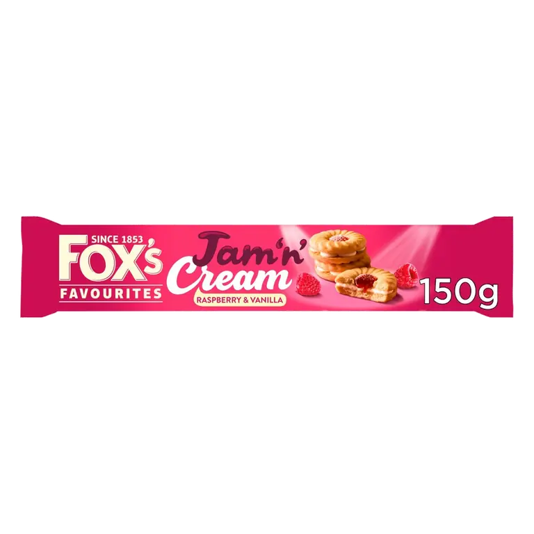Biscuits Jam 'n' Cream Raspberry & Vanilla Biscuits 150g