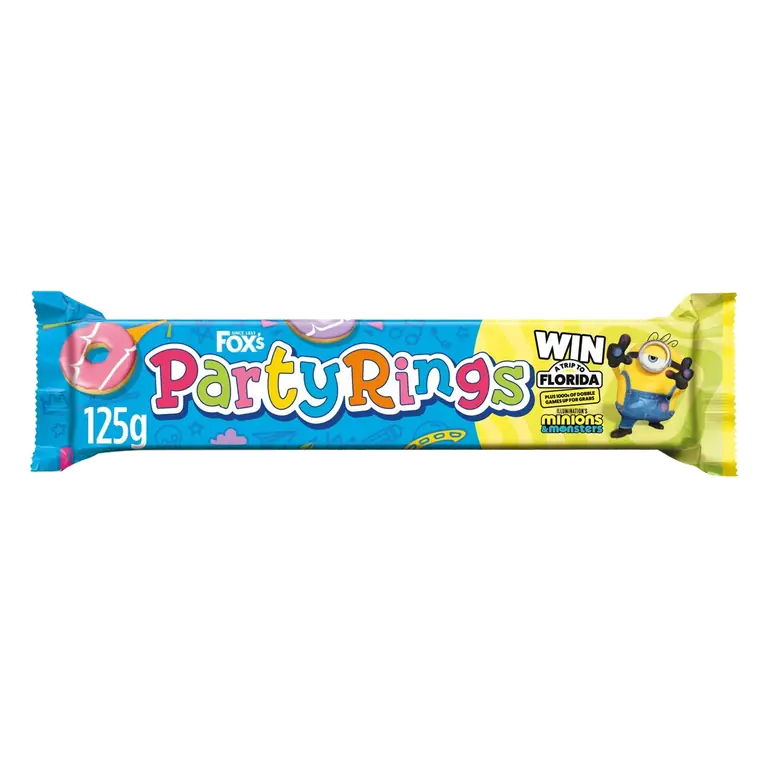 Biscuits Party Rings Tray 125g