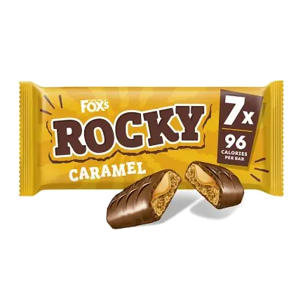 Biscuits Rocky Caramel Biscuit Bars 7 Bars Multipack
