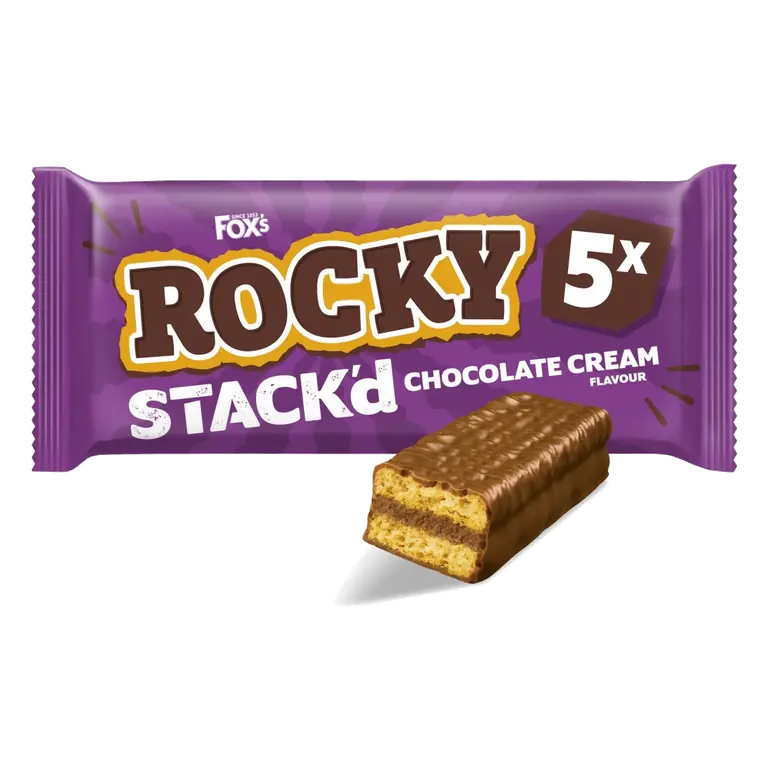 Biscuits Rocky STACK'd Chocolate Cream Flavour Biscuit Bars