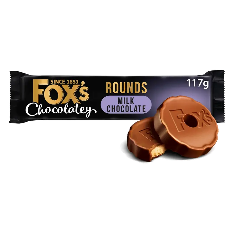 Fox's Chocolatey Rounds 117g Milk Chocolate Biscuits