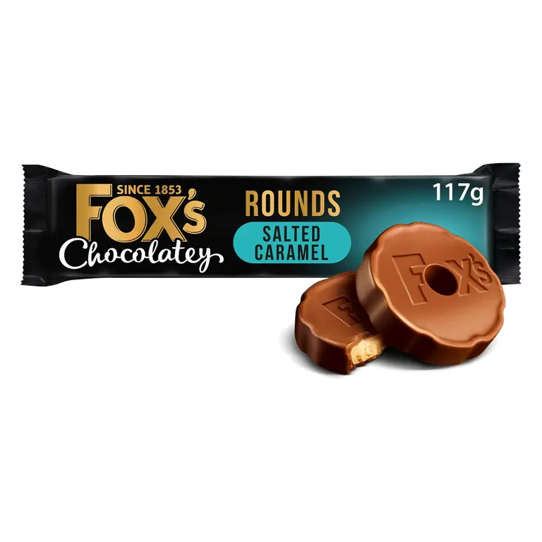 Fox's Chocolatey Rounds 117g Salted Caramel Biscuits