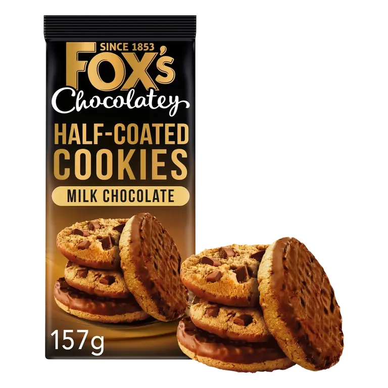Fabulous Half-Coated Milk Chocolate Cookies 157g