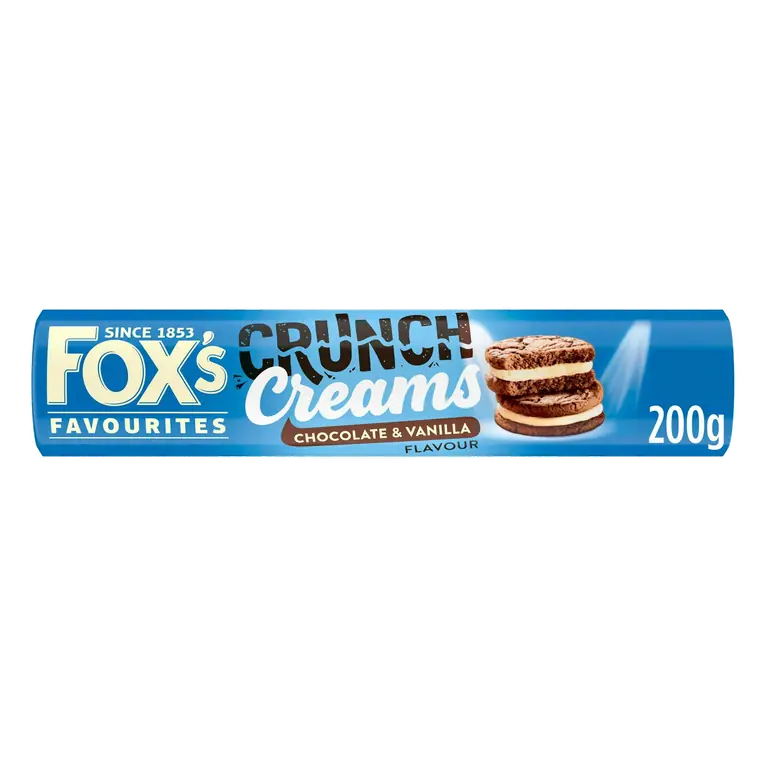 Fox's Favourites Crunch Creams 200g Chocolate & Vanilla Flavour Biscuits