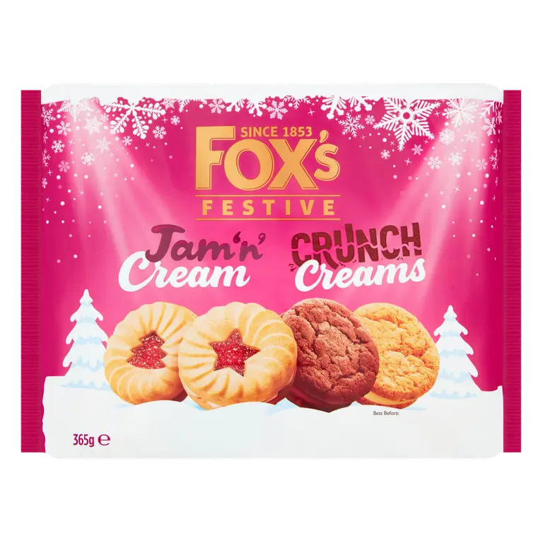 Fox's Festive Jam 'n' Cream Crunch Creams 365g