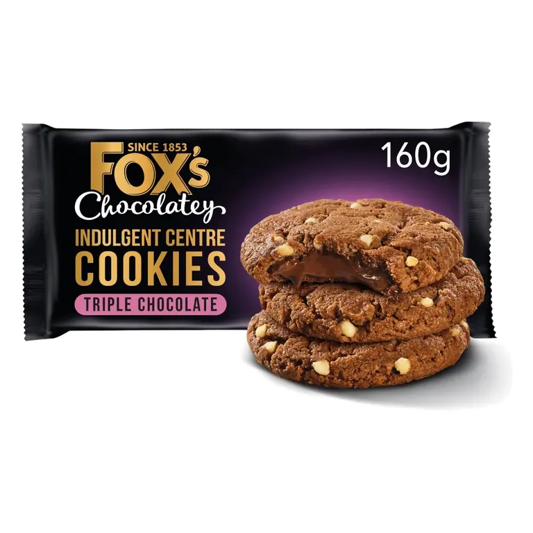 s Biscuits Fabulous Indulgent Centre Triple Chocolate Cookies 155g