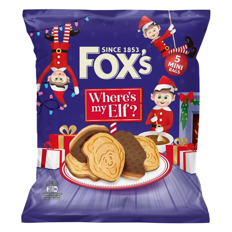 Fox's Where's My Elf Biscuits 5 x 20g (100g)