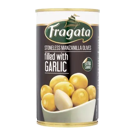 Stoneless Manzanilla Olives filled with Garlic