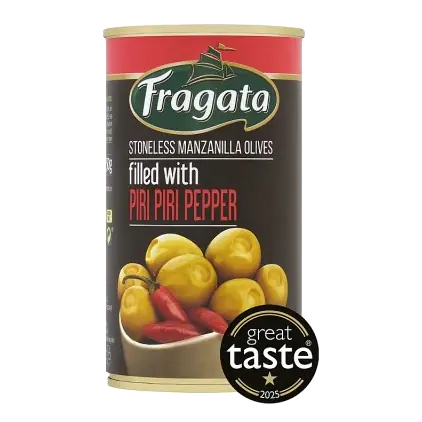 Stoneless Manzanilla Olives filled with Piri Piri