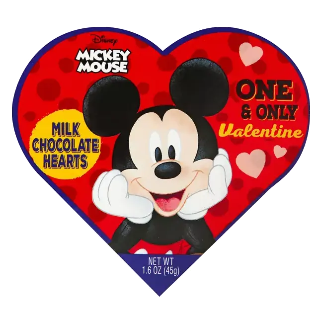 Milk Chocolate, Hearts, Disney Mickey Mouse