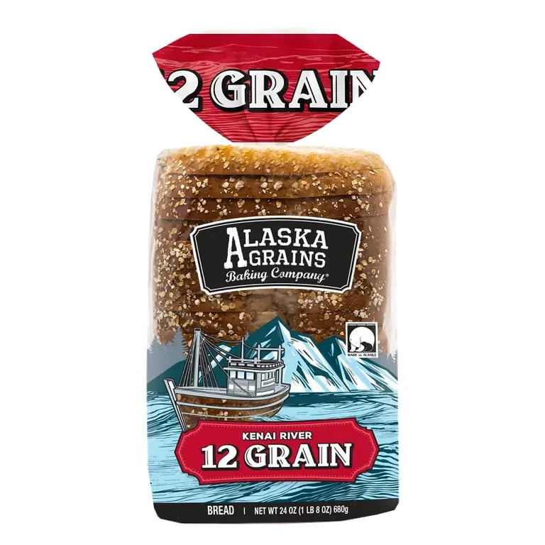 Alaska Grains Kenai River 12 Grain Bread, 24oz: No High Fructose Corn Syrup