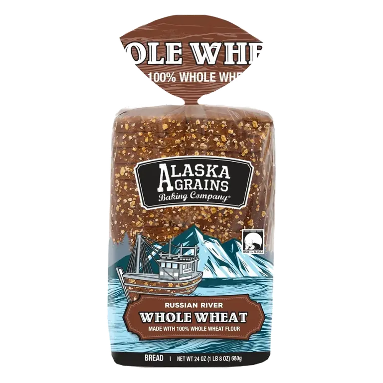 Alaska Grains Russian River 100% Whole Wheat Bread, 24oz