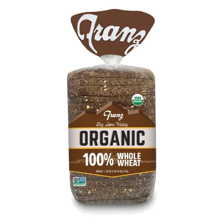 Franz 100% Whole Wheat Organic Bread, 26oz