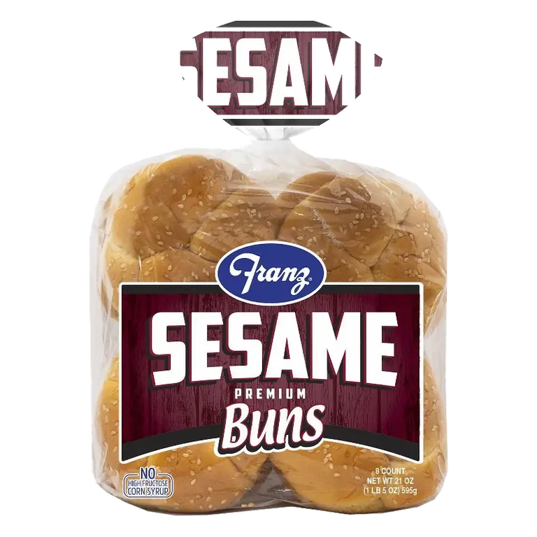 Franz BBQ Sesame Hamburger Bun, 21oz/8pk