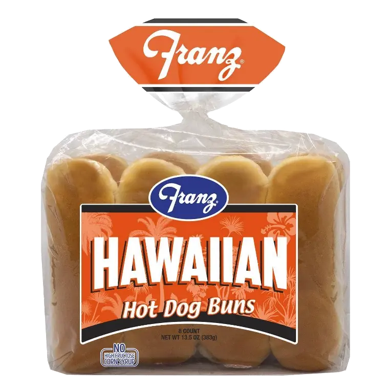 Franz Hawaiian Hot Dog Buns, 8ct/15oz: No High Fructose Corn Syrup