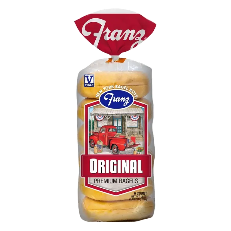 Franz Plain Bagels, 18oz/6ct