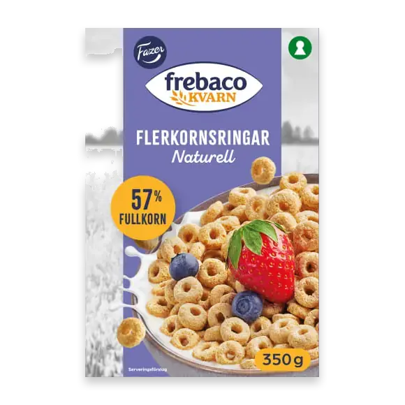 Naturell Flerkornsringa Flingor