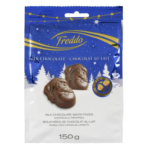 Peanut-Free Milk Chocolate Santa Faces Bag 150 g