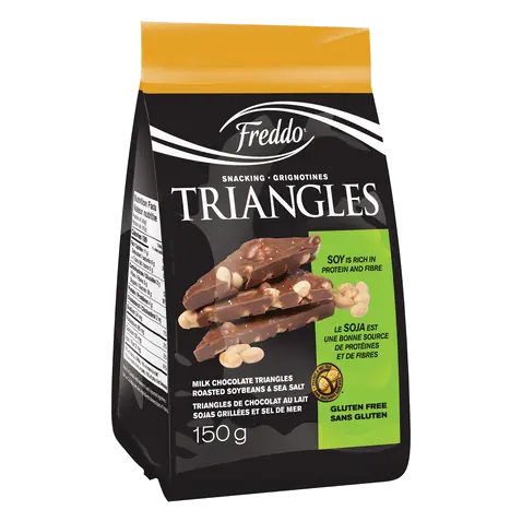 Triangles Milk Chocolate Sea Salt And Soybeans 150 g