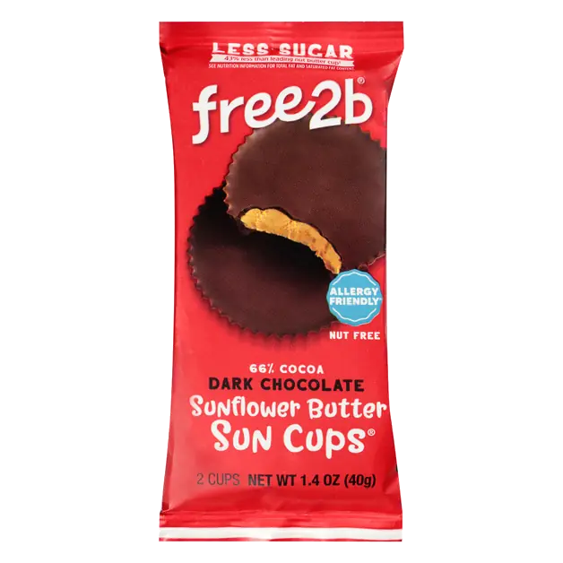 Gluten Free Sunflower Butter Dark Chocolate Candy Cups - 2 ct