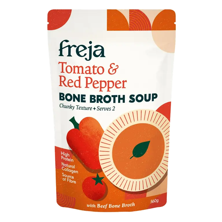 Freja 560g Tomato & Red Pepper Bone Broth Soup