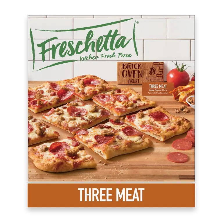 Three Meat Medley Brick Oven Crust Frozen Pizza