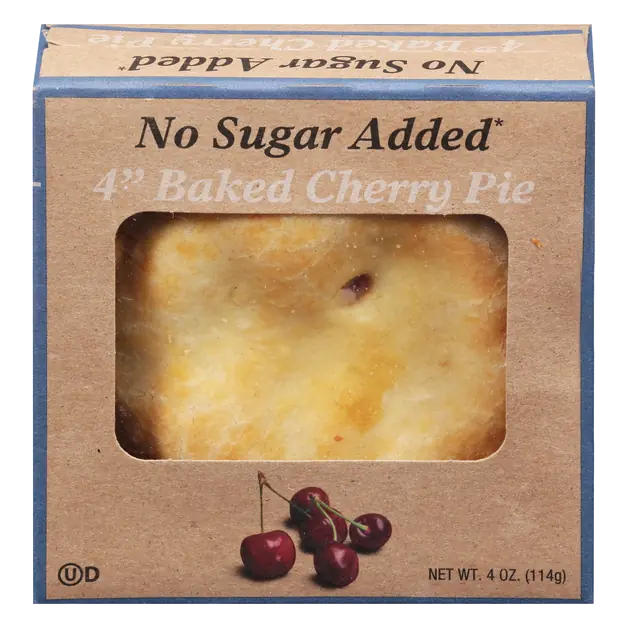No Sugar Added Baked Cherry Pie 4 Inch