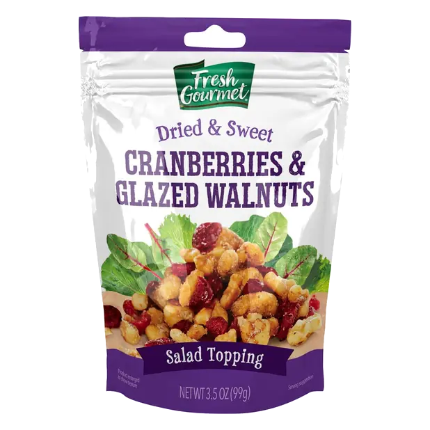 Dried & Sweet Cranberries & Glazed Walnuts Salad Topping