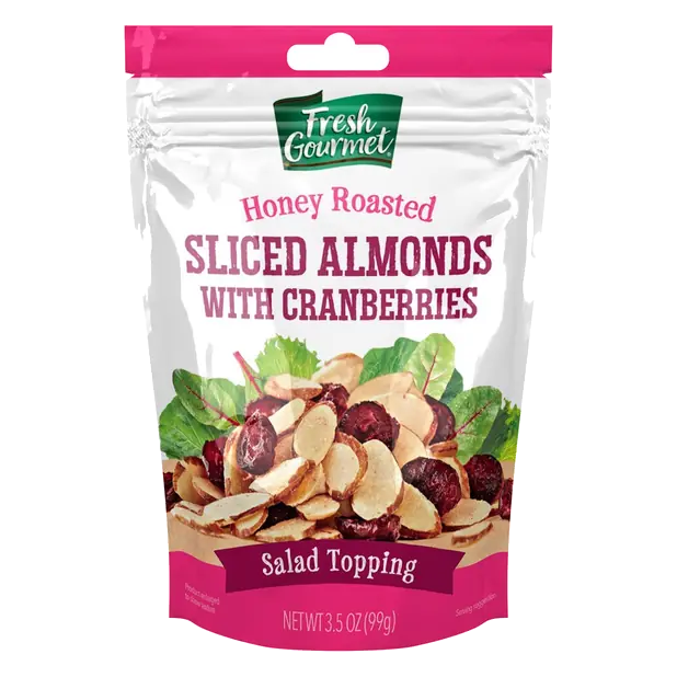 Honey Roasted Sliced Almonds w/Cranberries Salad Topping