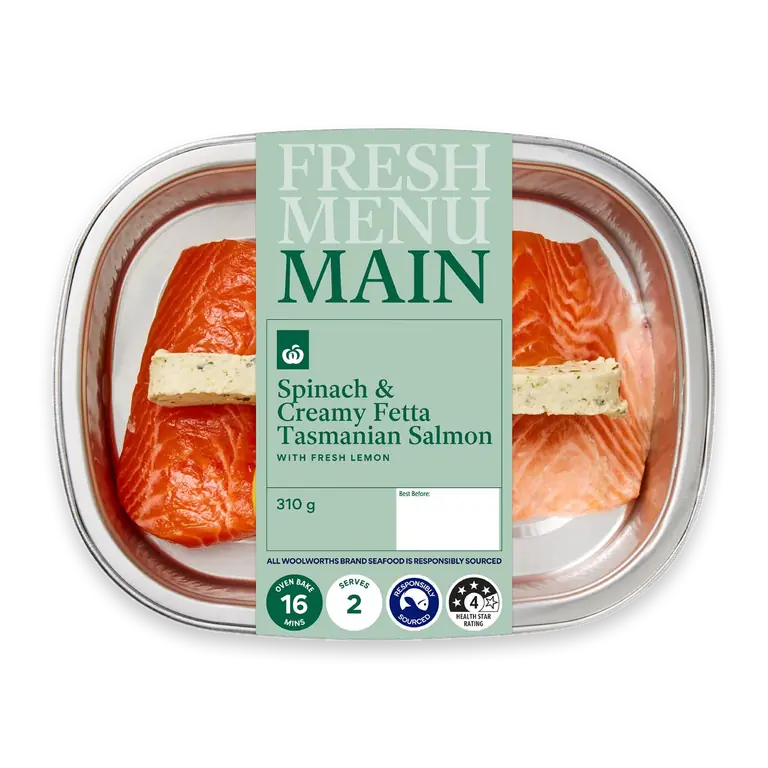 Australian Salmon With Creamy Fetta & Spinach