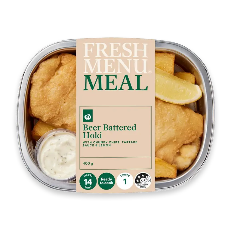 Beer Battered Hoki With Chunky Chips