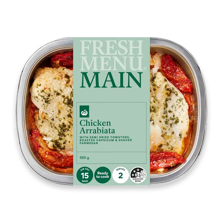 Chicken Arrabiata With Capsicum Tomatoes & Parmesan