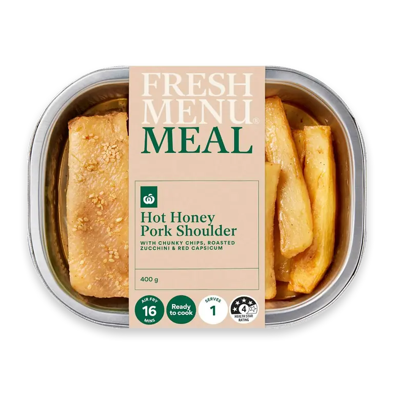 Hot Honey Pork Shoulder With Vegetables & Chunky Chips