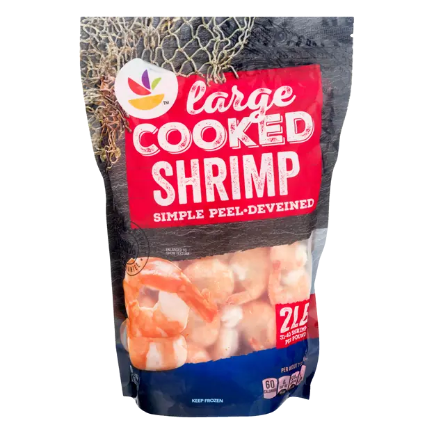 Farm Raised Cooked EZ-Peel Deveined Large Shrimp 31-40 ct per lb Frozen