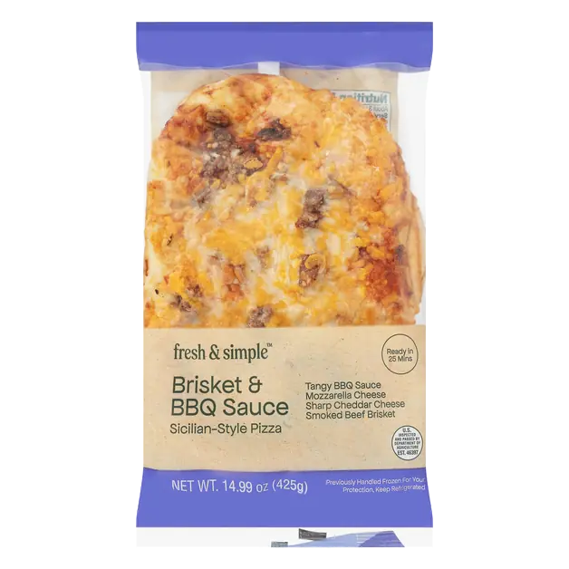 Sicilian Style Brisket & BBQ Sauce Pizza Refrigerated