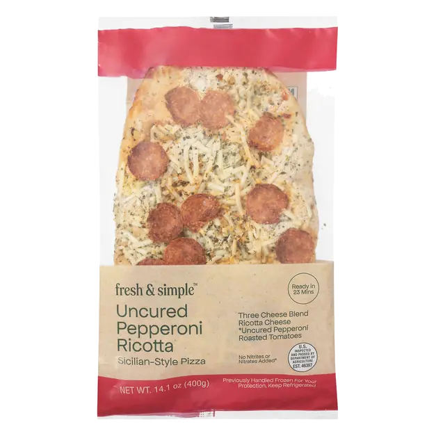 Sicilian Style Pepperoni Ricotta Pizza
