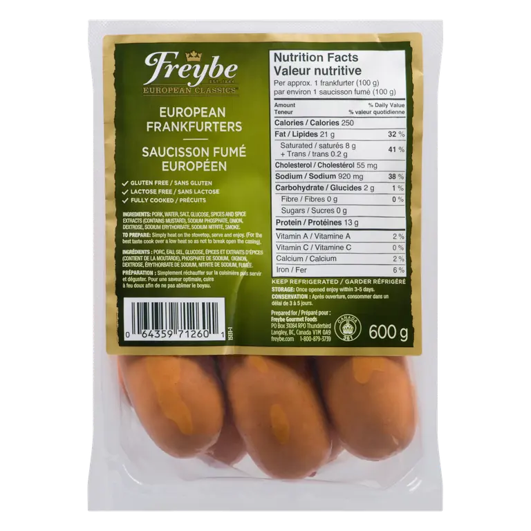 European Frankfurter 600 g