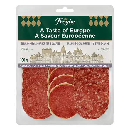 Gluten-Free Salami Cervelat Parmesano Hungarian 100 g