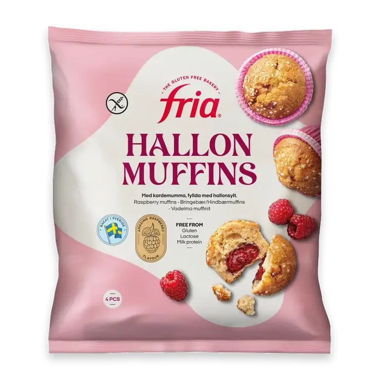 Hallonmuffins Glutenfria 4-p