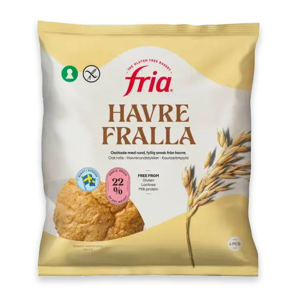 Havrefralla Glutenfria Frysta/4-pack