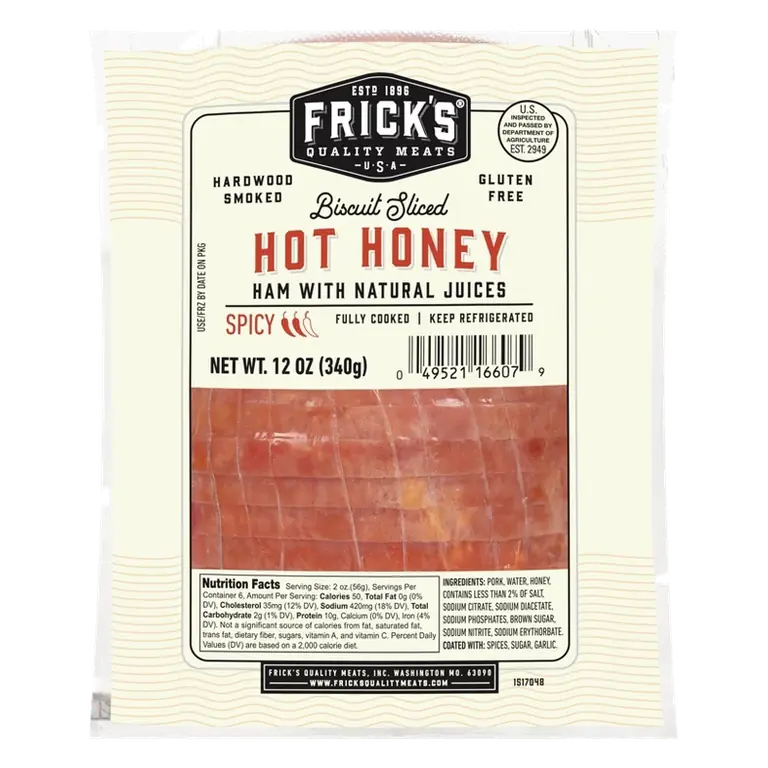Frick's Biscuit Cut Hot Honey Ham, 12oz