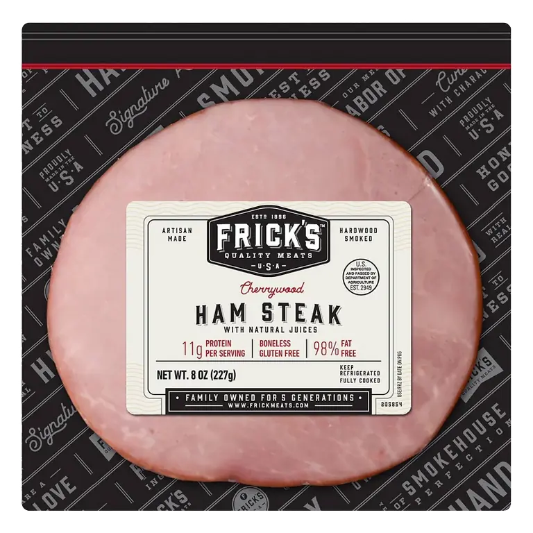 Frick's Quality Meats Cherrywood Ham Steak, 8oz