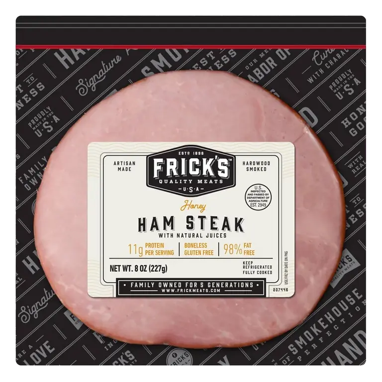 Frick's Quality Meats Honey Ham Steak, 8oz