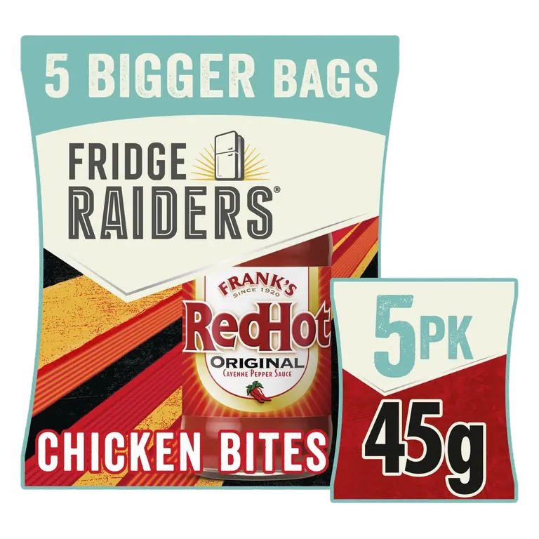 & Frank's Red Hot Original Chicken Snack Big Bags 5 x 45g