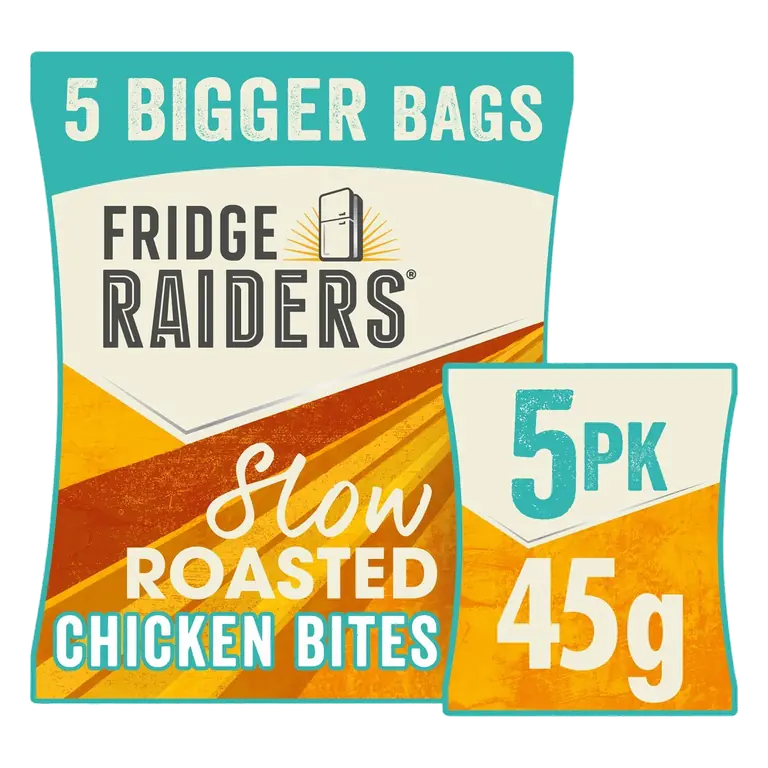 Slow Roasted Chicken Snack Bites Bigger Bags 5 x 45g