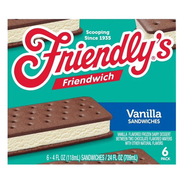 Friendwich Vanilla Ice Cream Sandwiches