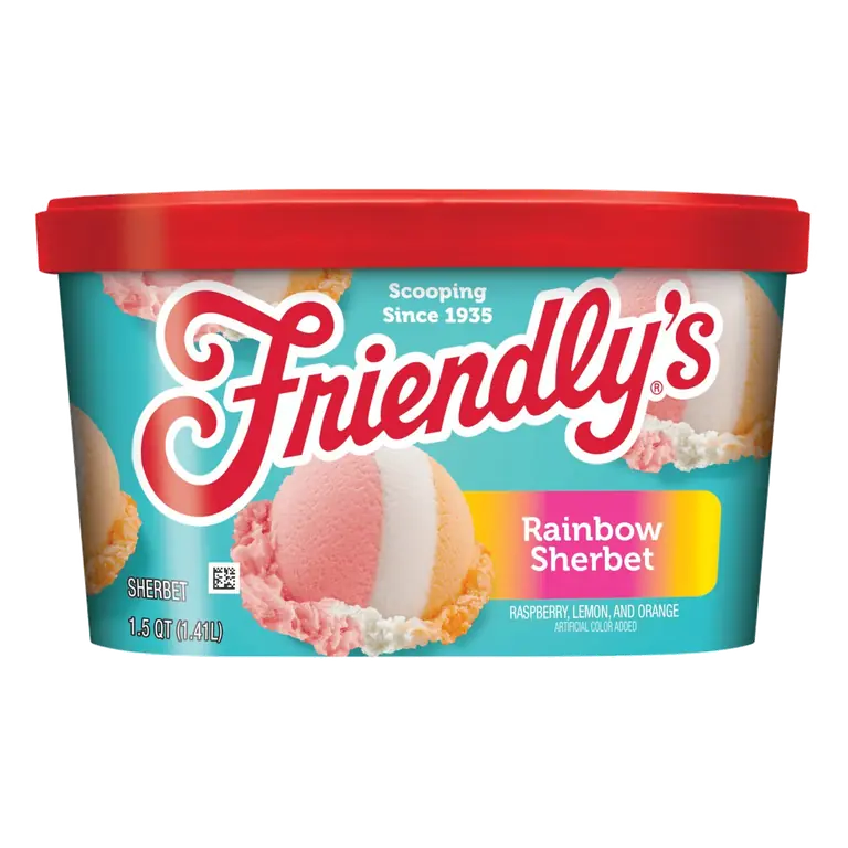 Raspberry, Orange, Lemon Sherbet