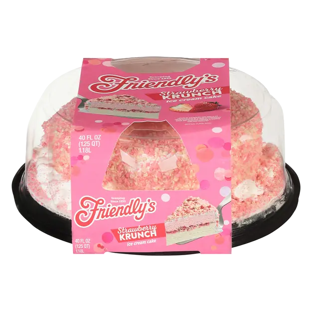 Strawberry Krunch Ice Cream Cake Frozen