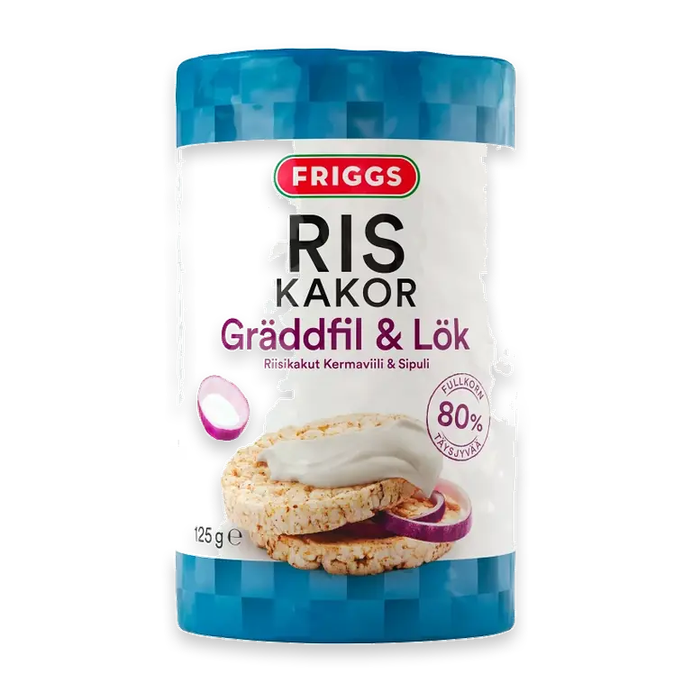 Riskakor med smak av Gräddfil & lök 125g
